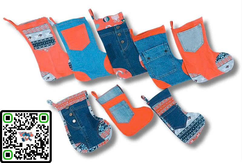Ủng Ông Già Noel Từ Chất Liệu Jean SIDE 34